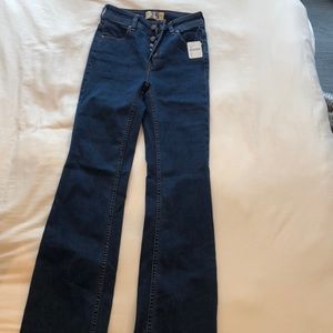 free people medium dark flare jeans